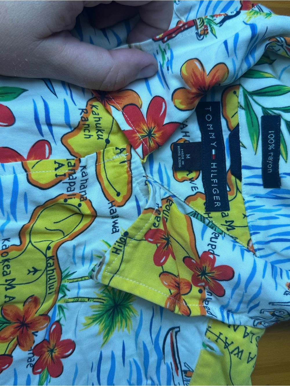 Tommy Hilfiger Tropical Floral Camp Shirt - Yellow, Red & Blue
